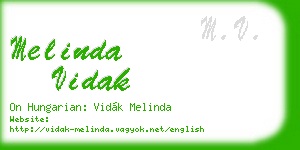 melinda vidak business card