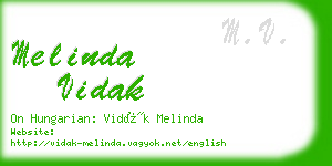 melinda vidak business card